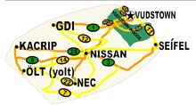 Road map of madtadavistan