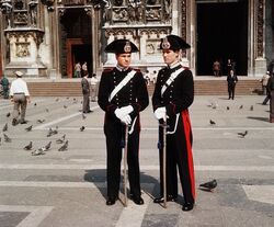 Carabinieri parade guards