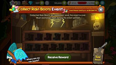 Rain Boots event page