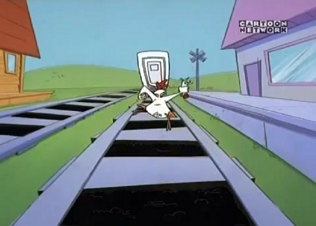 File:Railroad Crossing sign on Cow and Chicken.png
