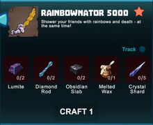 Creativerse R41 crafting recipes rainbownator swords