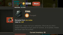 Creativerse R33 buy claim Coal current inventory001