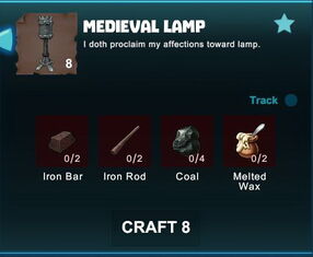 Creativerse R41 crafting recipes colossal castle medieval lamp02
