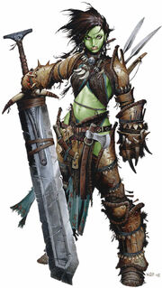 Half-orc barbarian