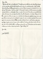 Joseph Franklin's first letter