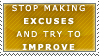 Excuses Stamp by Spikytastic