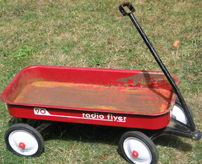 Rusty red wagon