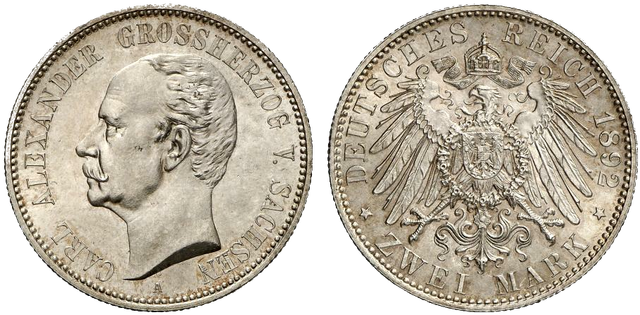 File:Saxe-Weimar-Eisenach 2 mark 1892.png