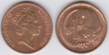 Australia 1 cent 1990