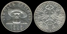 Austria 50 schilling 1959 Tyrol