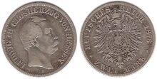 Hesse-Darmstadt 2 mark 1876