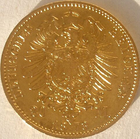 File:20 M Gold Kaiser Wilhelm I. von Preussen 1873 70.jpg