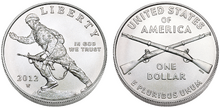 2012 $1 Infantry coin