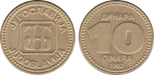 Yugoslavia 10 dinara 1992