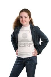 359730-a-casual-teen-girl-modeling-denim-and-a-white-t-shirt