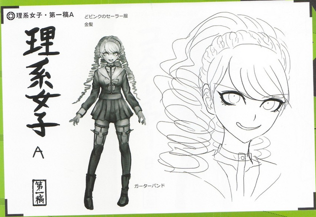 File:Art Book Scan Danganronpa V3 Character Designs Betas Miu Iruma (1).png