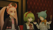 Kotoko Monaca y Nagisa viendo a Kurokuma entrar.png