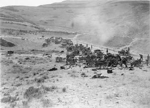 Battle of Megiddo (1918) Destroyed Turkish transport.jpg