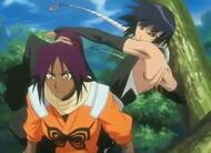 Soifon tries to finish Yoruichi off
