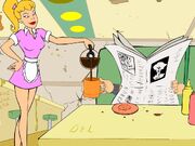 Darlene serving