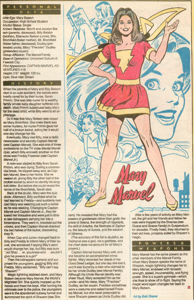 Mary Marvel who is who
