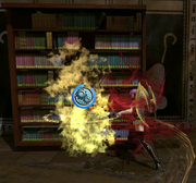 Burning bookcase