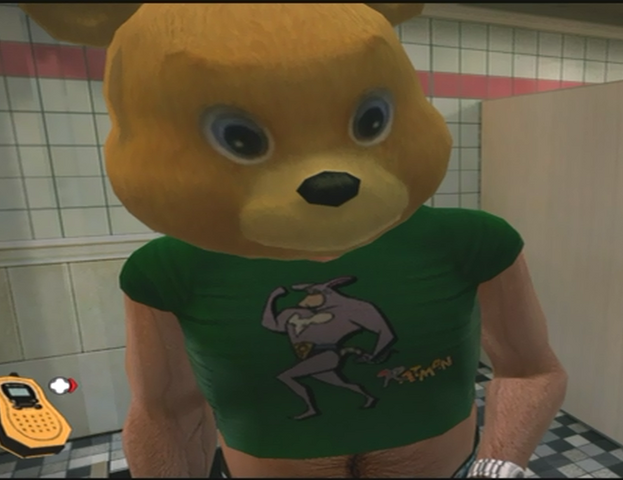 File:Tyke N Tots Ye Olde Toybox Teddy Bear Mask Green Ratmant t shirt (5).png