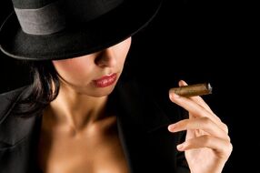 Tiri and her Cigar