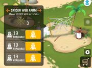 Spider web farm
