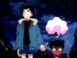 Ran telling Conan she likes Shinichi