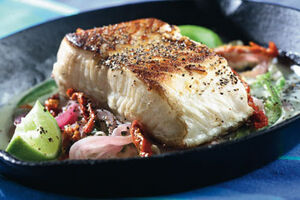 Sea bass veracruz