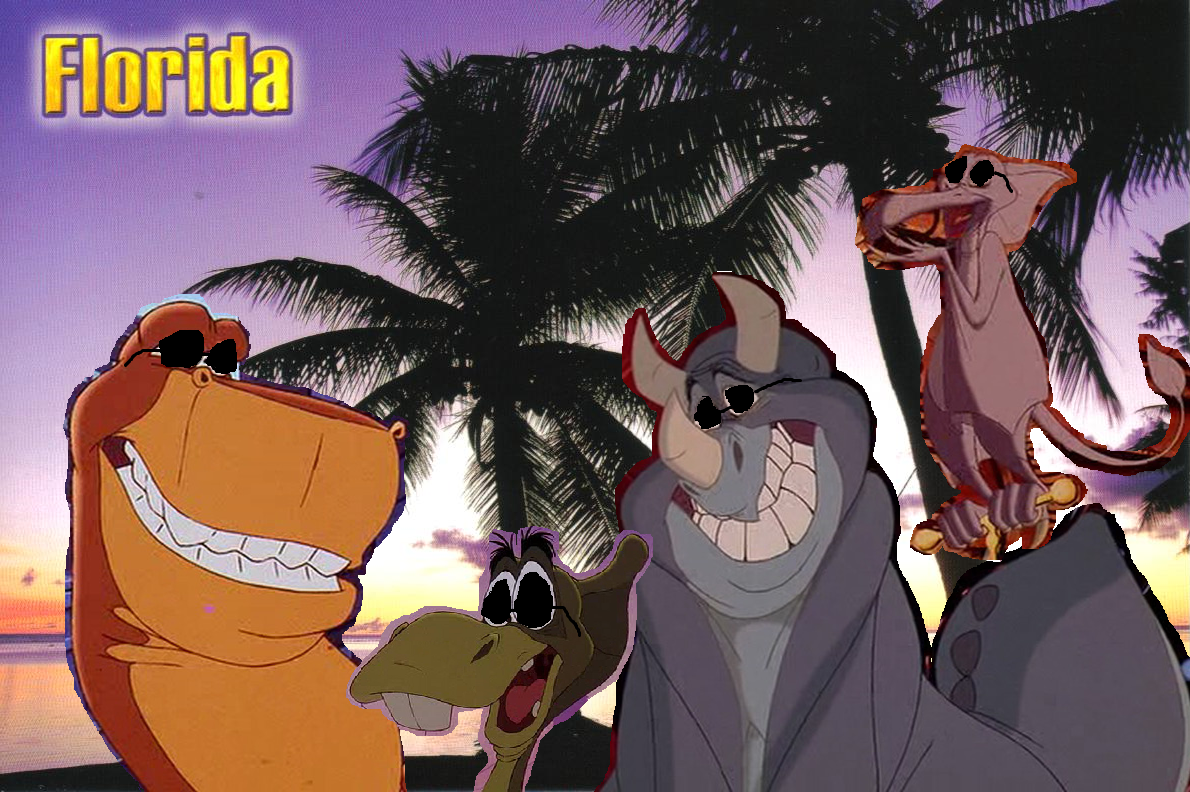 Image - Were back florida postcard.png | Dinosaur Wiki | FANDOM powered ...