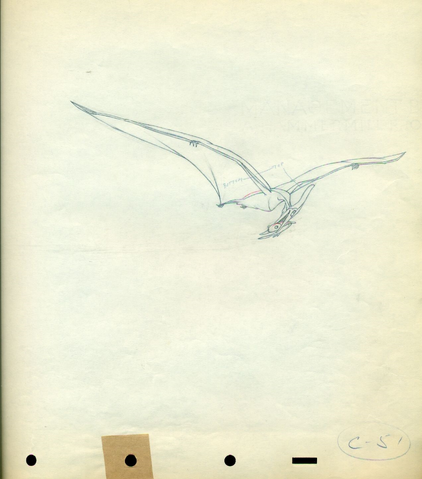 File:Fantasia Pterodactyl cel Disney production Drawing 1940.png