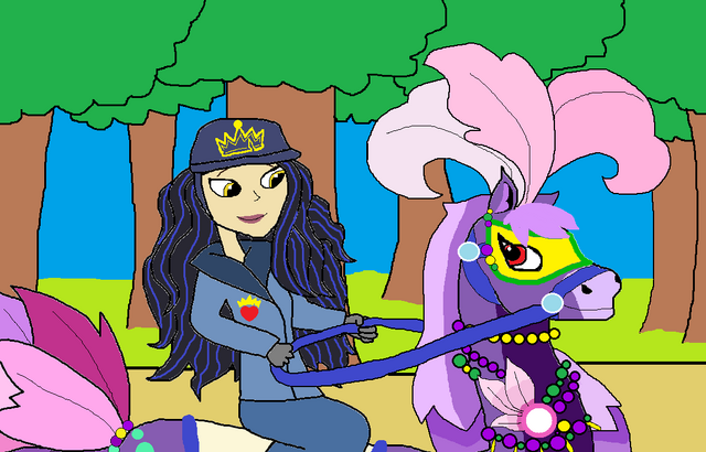 File:Evie and Jewel the Bead Steed.png