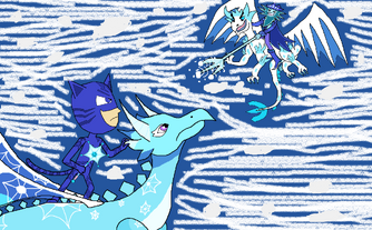 Catboy and Shiver Jack's Ice Dragon Battle