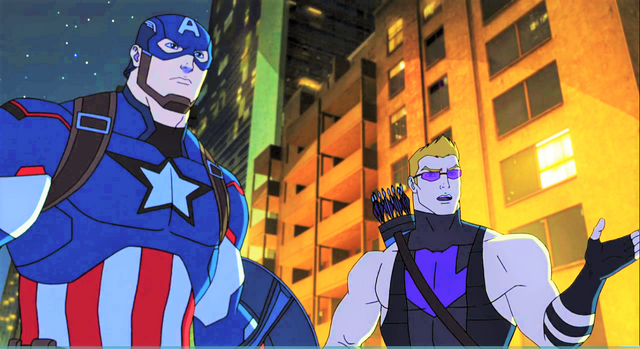 File:Captain America and Hawkeye AUR 1.png