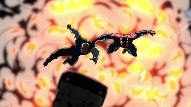 File:Spider-Man Rescues Flash Thompson.png