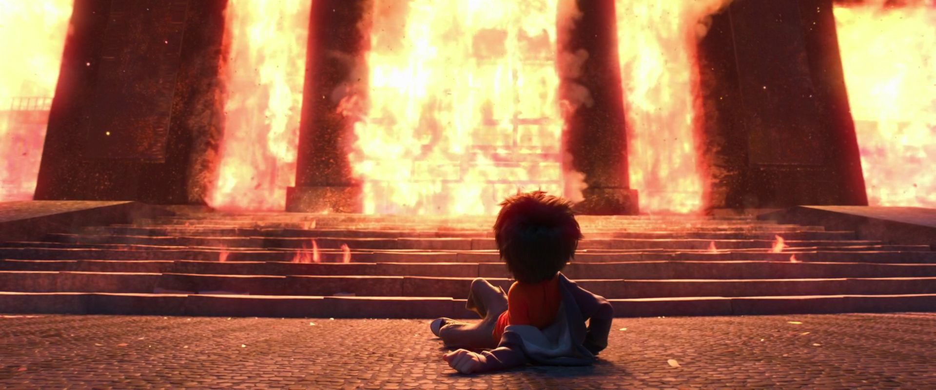 Image hiro tadashi building fire jpg disney wiki fandom powered