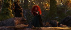 Brave mother bear bow