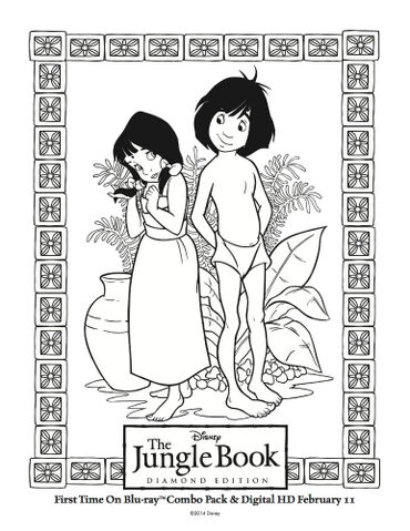 File:The Jungle Book Mowgli Shanti love coloring page.jpg