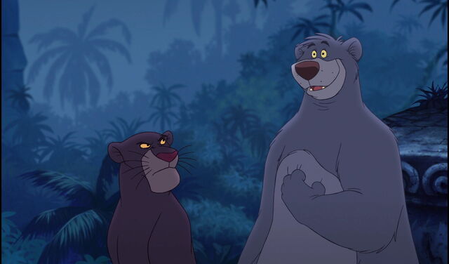 File:Bagheera The Black Panther is not sure about Baloo the Bear's idea.jpg