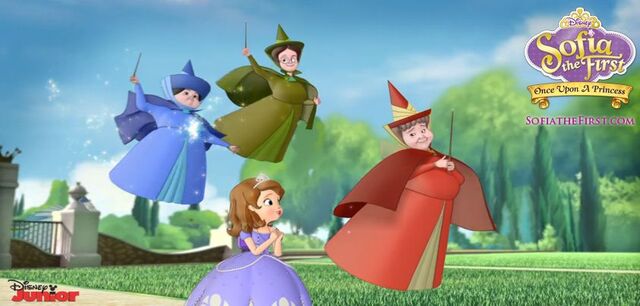 File:Sofia&Flora, Fauna and Merryweather.jpg