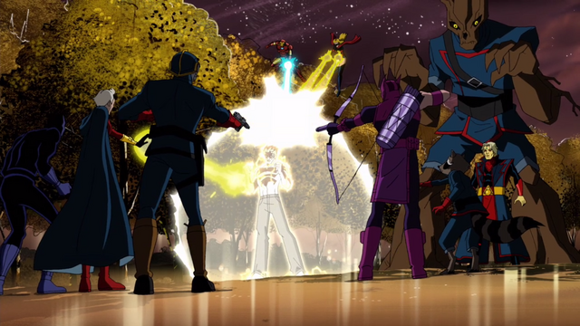File:The Avengers and the guardians against Korvac.png