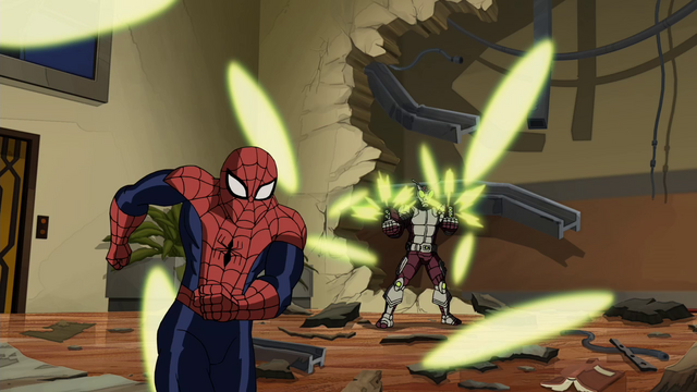 File:Beetle attacking Spider-Man USM.png