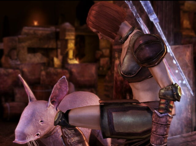 File:Leliana and Cute Nug.jpg