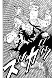 Goku headbutts Piccolo