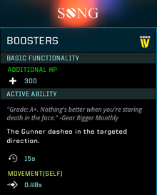 Boosters gear