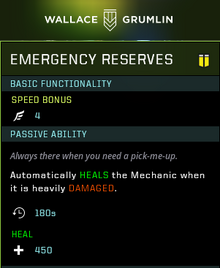 Emergency reserves gear