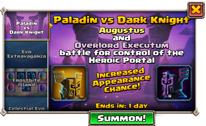 Paladin vs Dark Knight