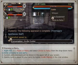 Creating a party